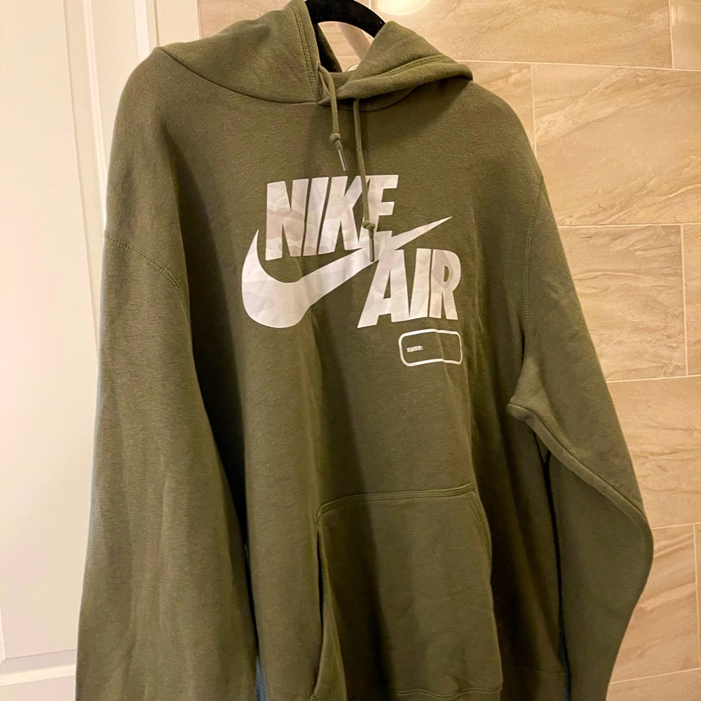 Nike Camo Namebox Olive Fleece Hoodie ✔️